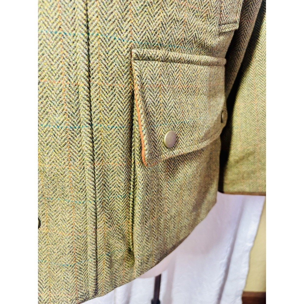 Paul Stuart Wool Tweed‎ Hunting Coat S 36/38 Chore Quilt Lined Made in England - Picture 9 of 16